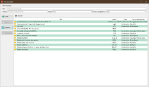 Liste projet serveur DeviSOC