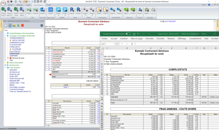 CG Recap vente + Excel CG Recap vente + Excel