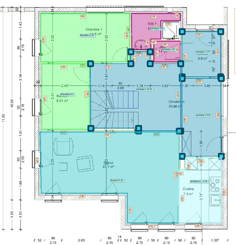 JustBIM Plan revêtements par pièces JustBIM Plan revêtements par pièces