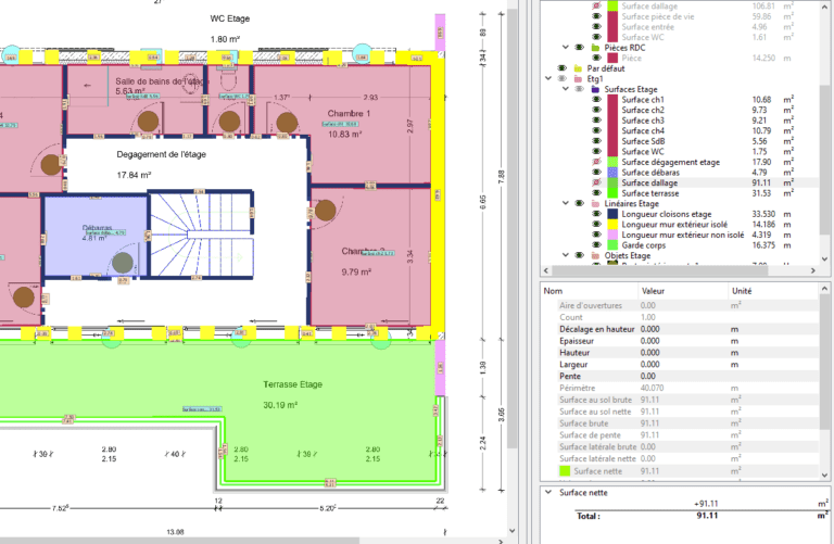 JustBIM Plan logiciel de métrés JustBIM Plan logiciel de métrés