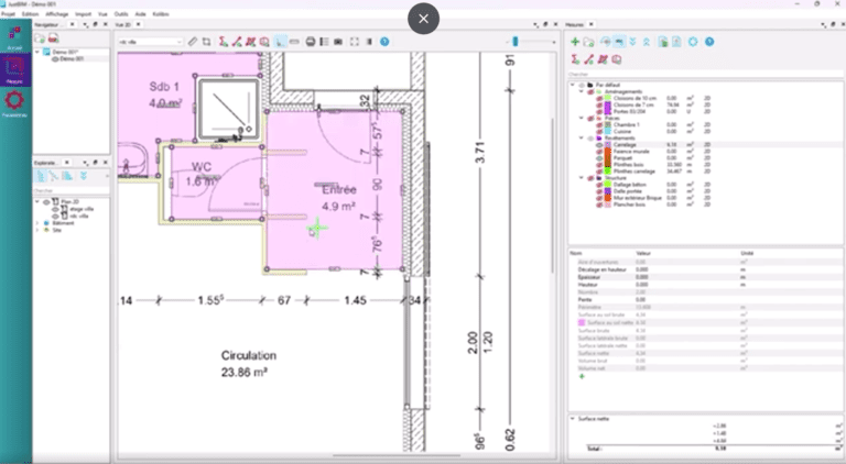 JustBIM - Surfaces sur plans JustBIM - Surfaces sur plans
