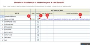 Actualisation des indices BTP